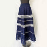 Alexis Blue and White Embroidered Maxi Skirt - BOPF | Business of Preloved Fashion
