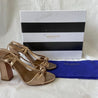 Aquazurra metallic leather knot lace up sandal, 37 - BOPF | Business of Preloved Fashion