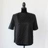 Attico black ‘Bella’ monogram black t-shirt - BOPF | Business of Preloved Fashion