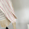 Attico Fringed Striped Cotton-blend Jacquard Mini Shirt Dress - BOPF | Business of Preloved Fashion