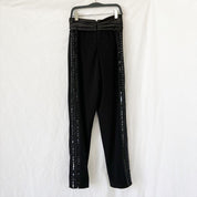 Badgley Mischka Black trouser with Sequin Detail - BOPF | Business of Preloved Fashion
