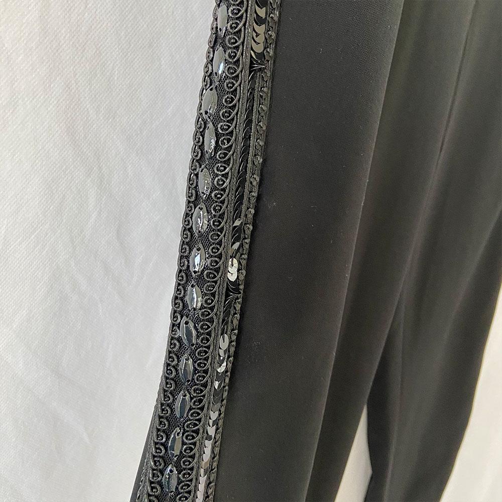 Badgley Mischka Black trouser with Sequin Detail - BOPF | Business of Preloved Fashion