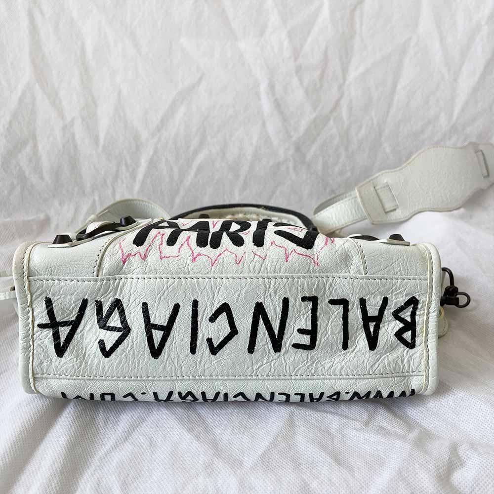 Balenciaga Multicolor Leather Mini Graffiti City Bag