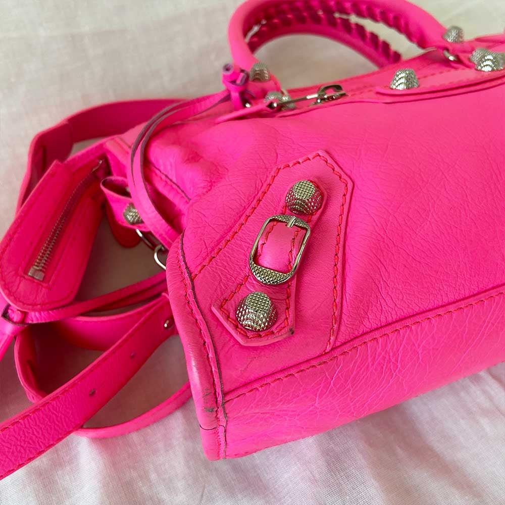 Balenciaga // Pink Leather City Crossbody Bag – VSP Consignment