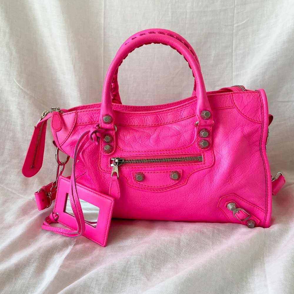 Balenciaga Hot Pink Leather Mini Classic City - BOPF | Business of Preloved Fashion