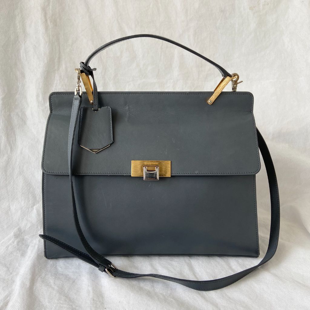 Balenciaga Le Dix Cartable Top Handle Leather Bag BOPF
