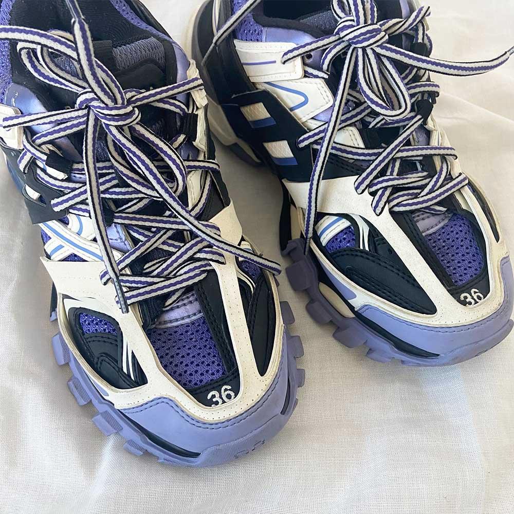 Balenciaga Purple and White Track Sneakers, 36 - BOPF | Business of Preloved Fashion