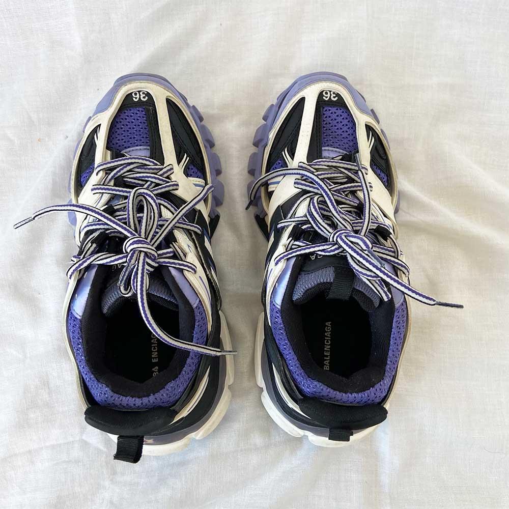 Balenciaga Purple and White Track Sneakers, 36 - BOPF | Business of Preloved Fashion