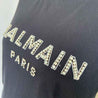 Balmain Black Logo Crystal Embellished Logo T Shirt - BOPF | Business of Preloved Fashion