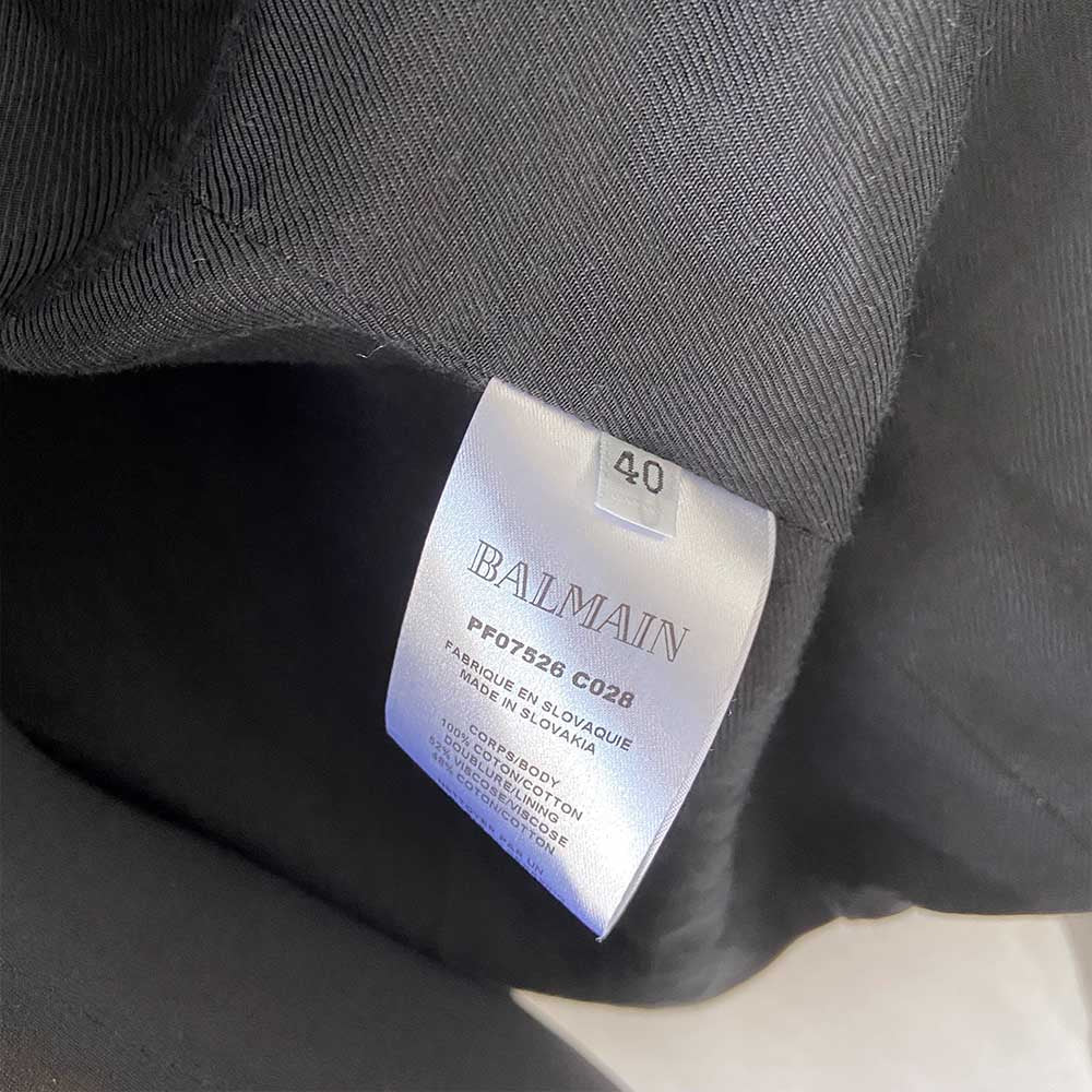 Balmain Grey Cotton Blazer - BOPF | Business of Preloved Fashion