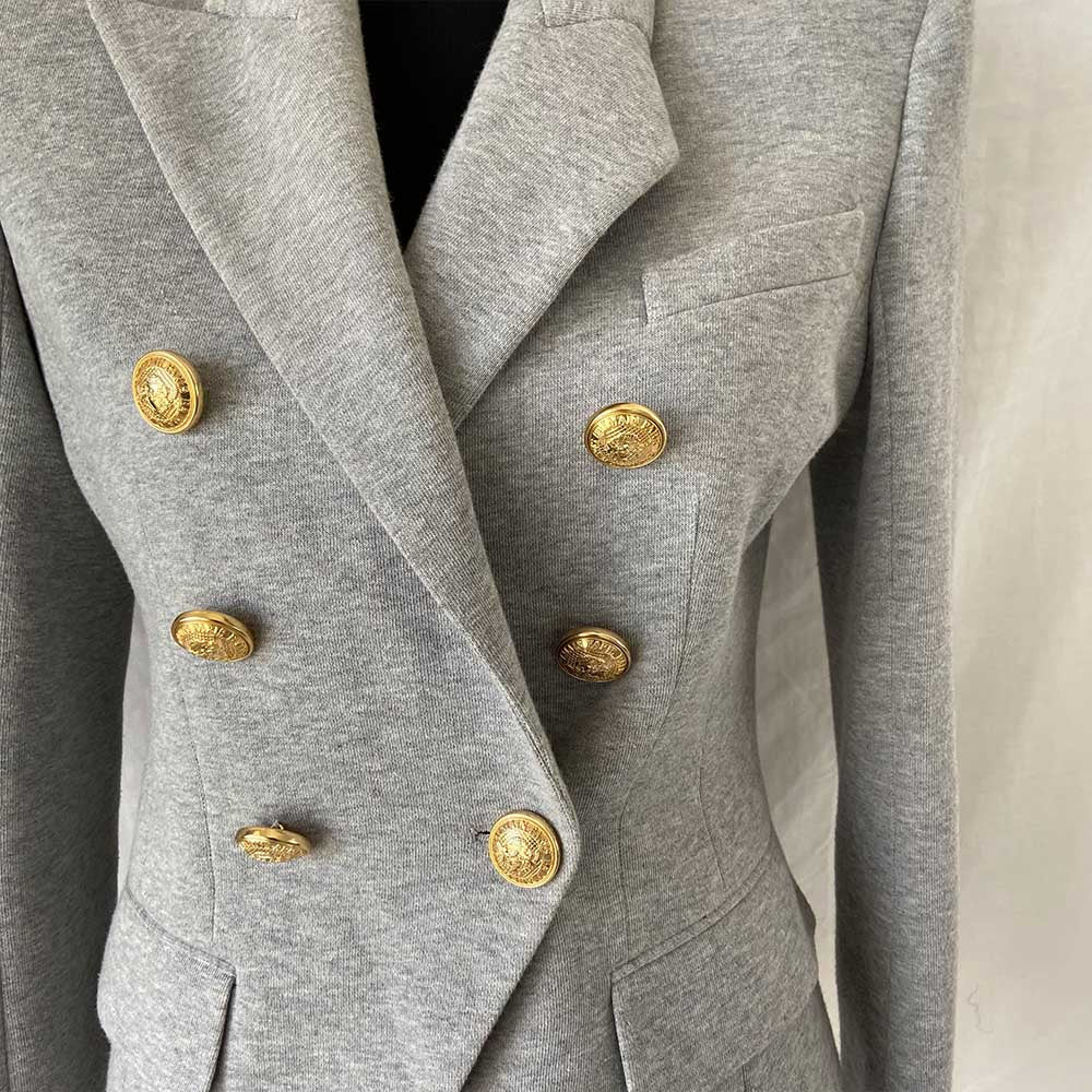 Balmain Grey Cotton Blazer - BOPF | Business of Preloved Fashion