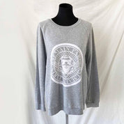 Balmain Grey medallion logo sweatshirt - BOPF | Business of Preloved Fashion