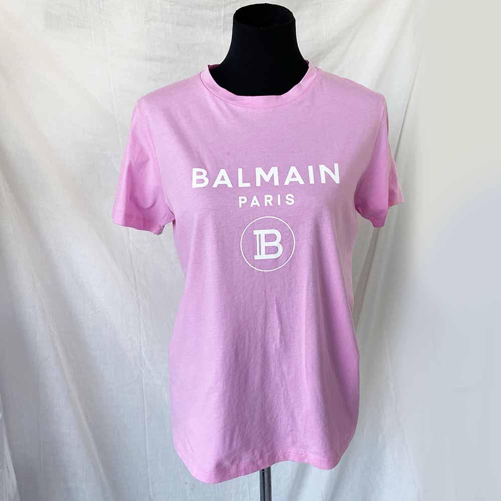 Balmain Pink Printed T Shirt - BOPF | Business of Preloved Fashion