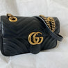 Black Gucci Gucci black mini marmont bag with gold hardware, Medium - BOPF | Business of Preloved Fashion