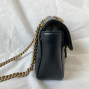 Black Gucci Gucci black mini marmont bag with gold hardware, Medium - BOPF | Business of Preloved Fashion
