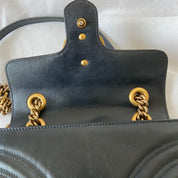 Black Gucci Gucci black mini marmont bag with gold hardware, Medium - BOPF | Business of Preloved Fashion