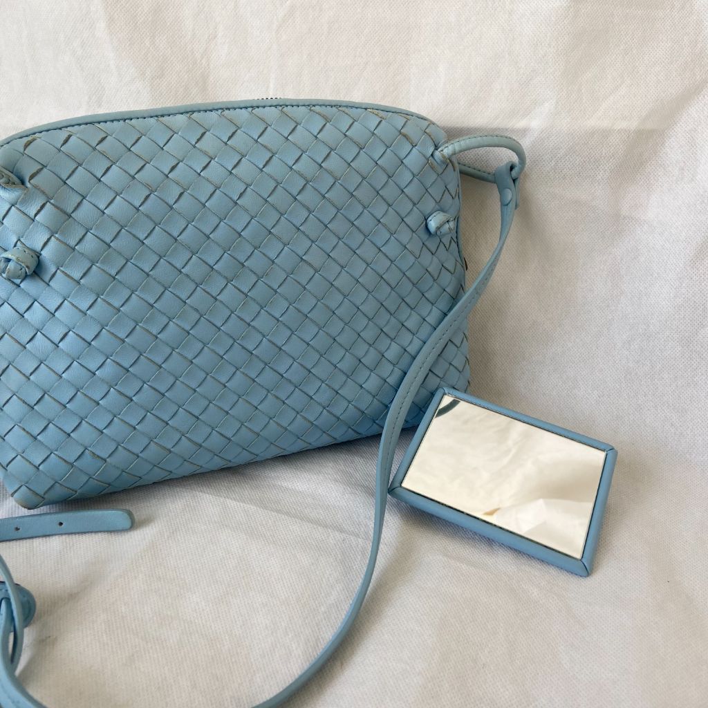 Bottega Veneta Intrecciato Double Zip Nodini Crossbody Bag - Blue Crossbody  Bags, Handbags - BOT163680