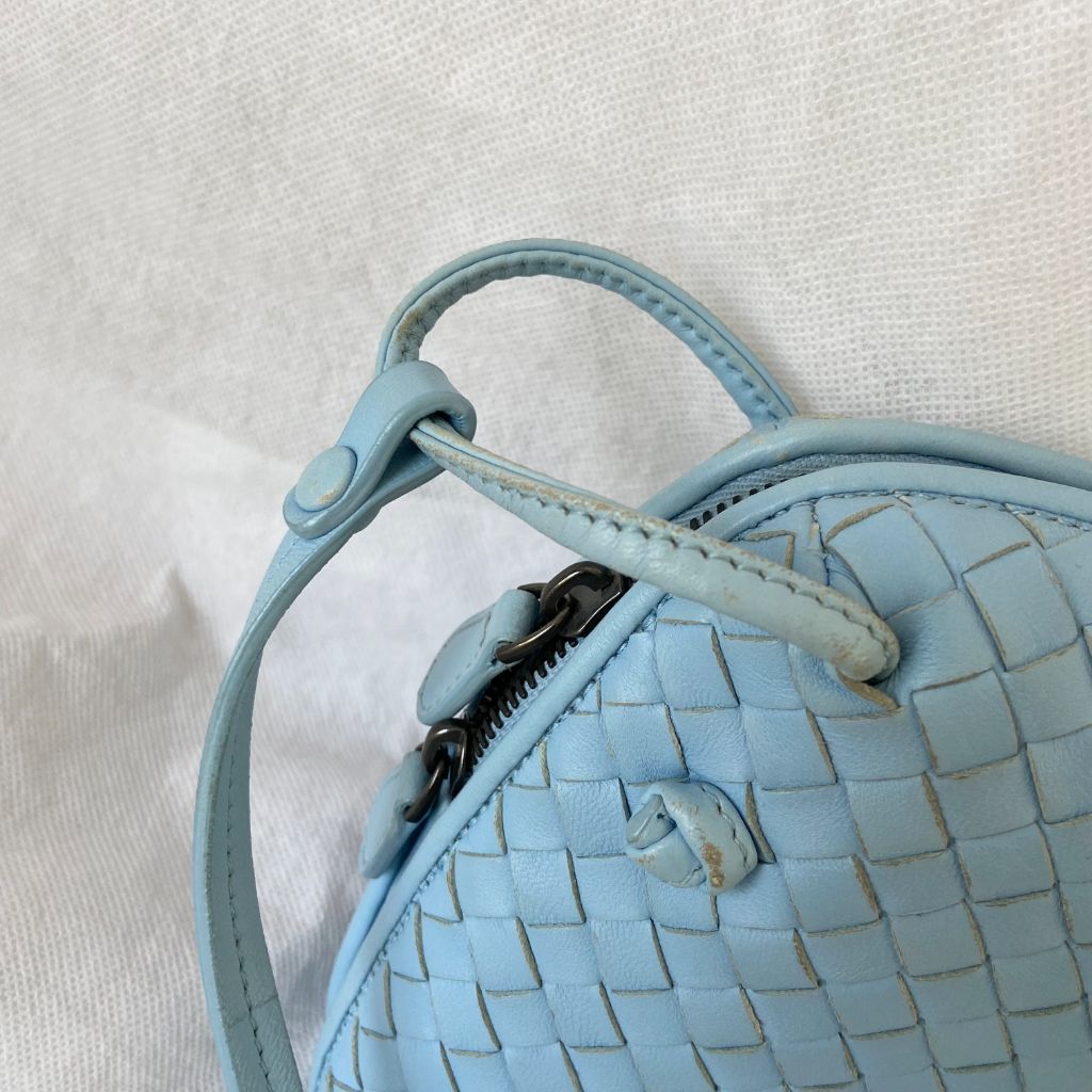Bottega Veneta Intrecciato Nodini Leather Crossbody Bag (SHG-31417