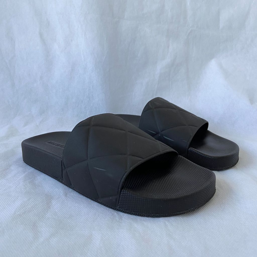 Bottega Veneta diamond-quilted slides, 38 - BOPF | Business of Preloved Fashion