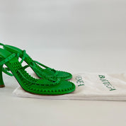 Bottega Veneta Green Dot 90 Leather Sandals, 40 - BOPF | Business of Preloved Fashion