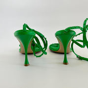 Bottega Veneta Green Dot 90 Leather Sandals, 40 - BOPF | Business of Preloved Fashion