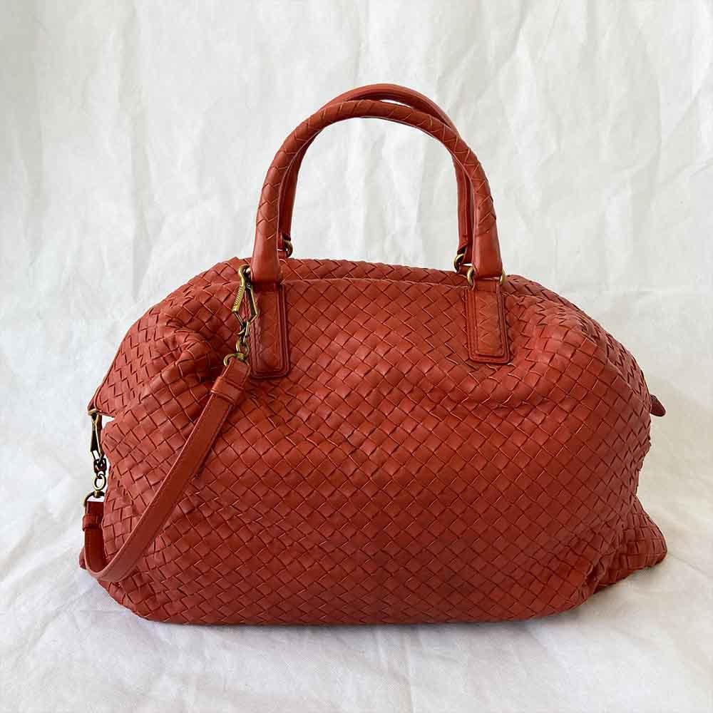 Bottega Veneta Intrecciato Red Large Bag - BOPF | Business of Preloved Fashion