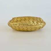 Bottega Veneta Metallic Gold Intrecciato Leather Mini BV Jodie Bag - BOPF | Business of Preloved Fashion