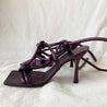 Bottega Veneta Metallic Purple Leather Knot Sandals, 38.5 - BOPF | Business of Preloved Fashion