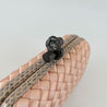 Bottega Veneta Pink intrecciato Satin and Python Trim knot Clutch - BOPF | Business of Preloved Fashion