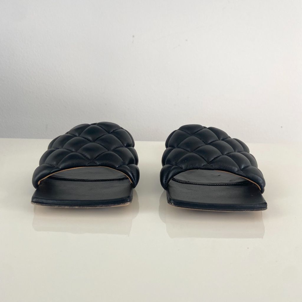 Bottega Veneta quilted slides, 37.5 - BOPF | Business of Preloved Fashion