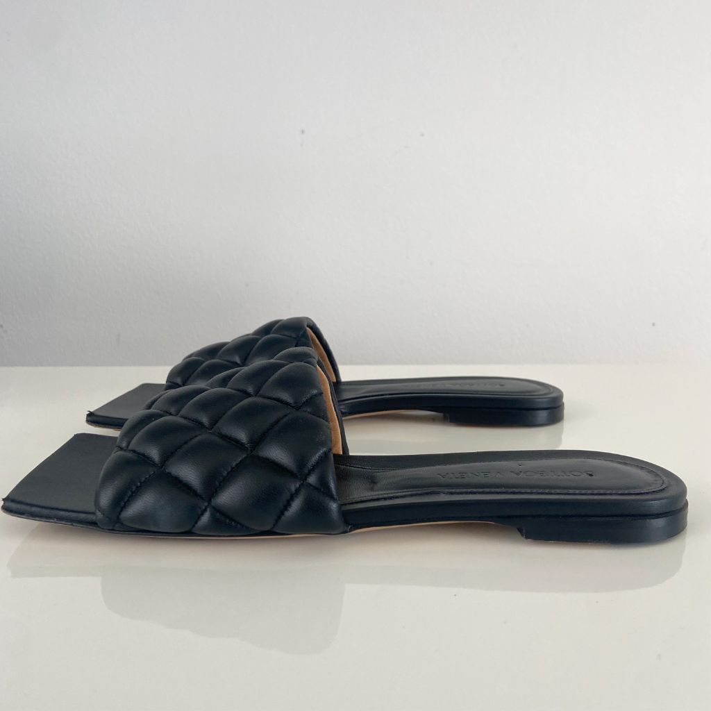 Bottega Veneta quilted slides, 37.5 - BOPF | Business of Preloved Fashion