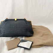 Bottega Veneta Vendome Sable Ardoise Crocodile Shoulder Bag - BOPF | Business of Preloved Fashion