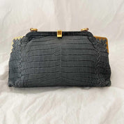 Bottega Veneta Vendome Sable Ardoise Crocodile Shoulder Bag - BOPF | Business of Preloved Fashion