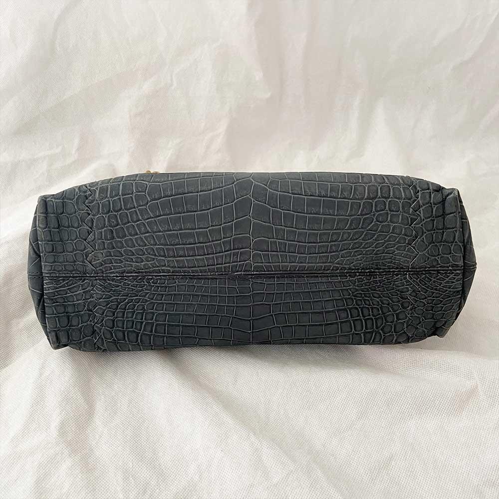 Bottega Veneta Vendome Sable Ardoise Crocodile Shoulder Bag - BOPF | Business of Preloved Fashion