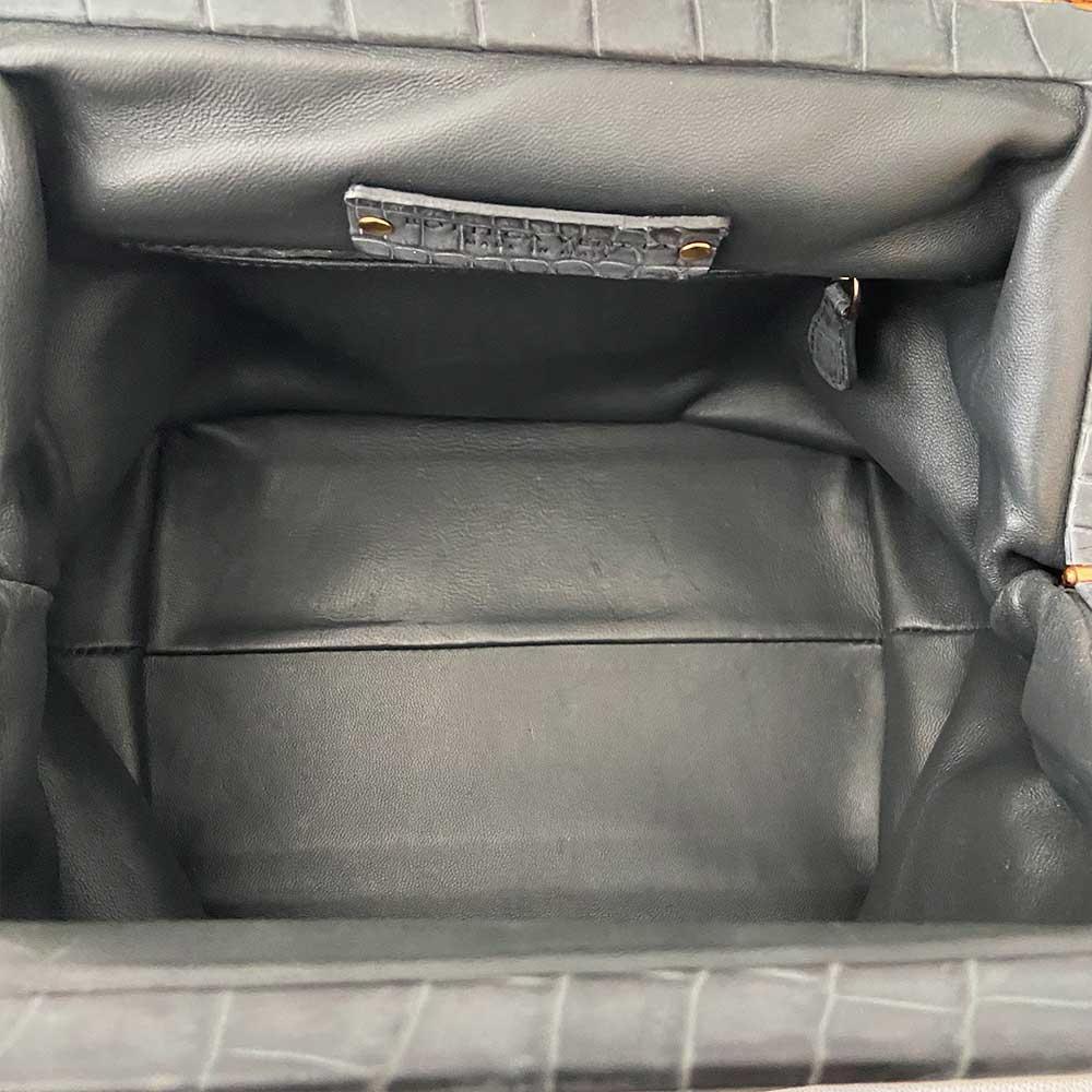 Bottega Veneta Vendome Sable Ardoise Crocodile Shoulder Bag - BOPF | Business of Preloved Fashion