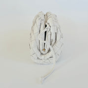 Bottega Veneta White Intrecciato Leather Mini The Pouch Bag - BOPF | Business of Preloved Fashion