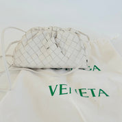 Bottega Veneta White Intrecciato Leather Mini The Pouch Bag - BOPF | Business of Preloved Fashion