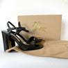 Burberry black leather chunky heel sandal heels , 37 - BOPF | Business of Preloved Fashion