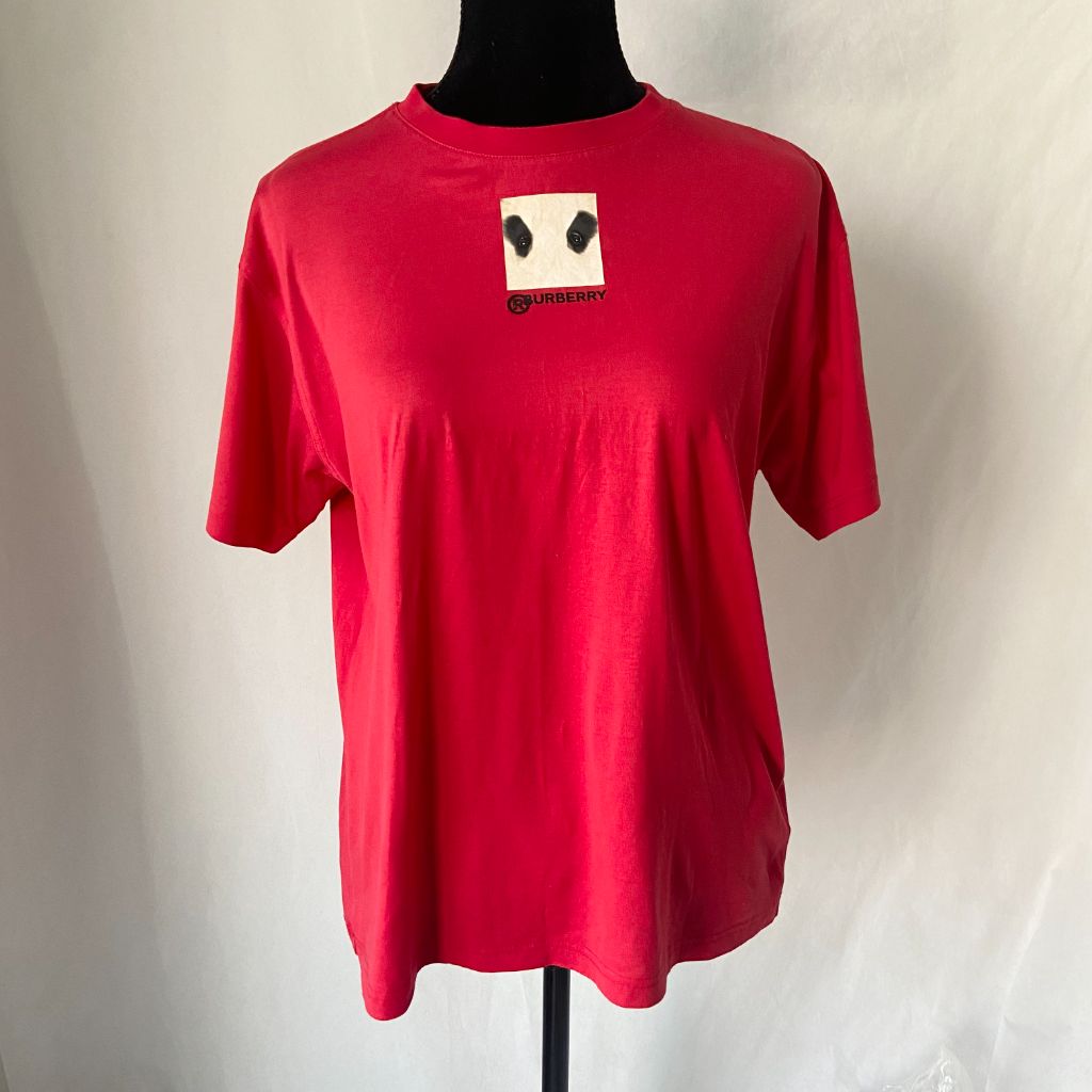 Burberry Red Cotton T Shirt - BOPF | Business of Preloved Fashion