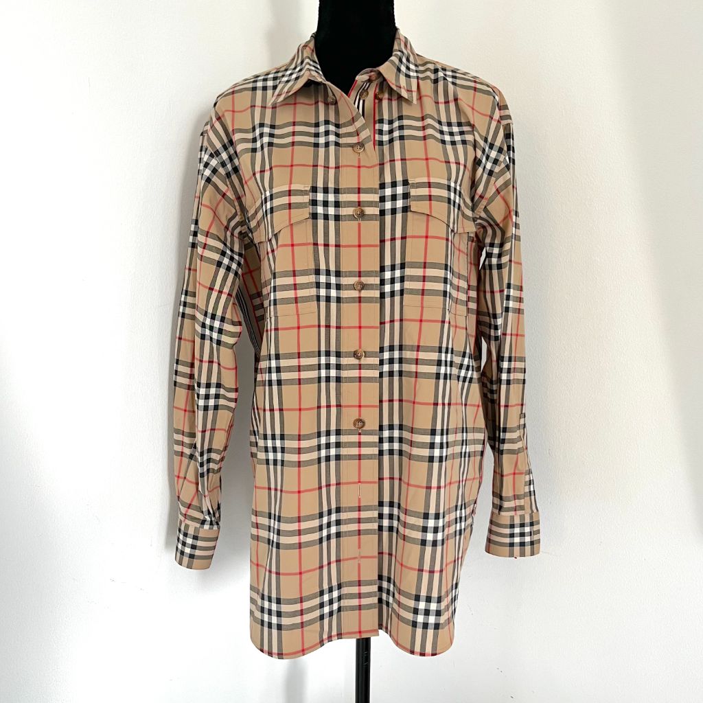 Burberry vintage check oversized shirt shop