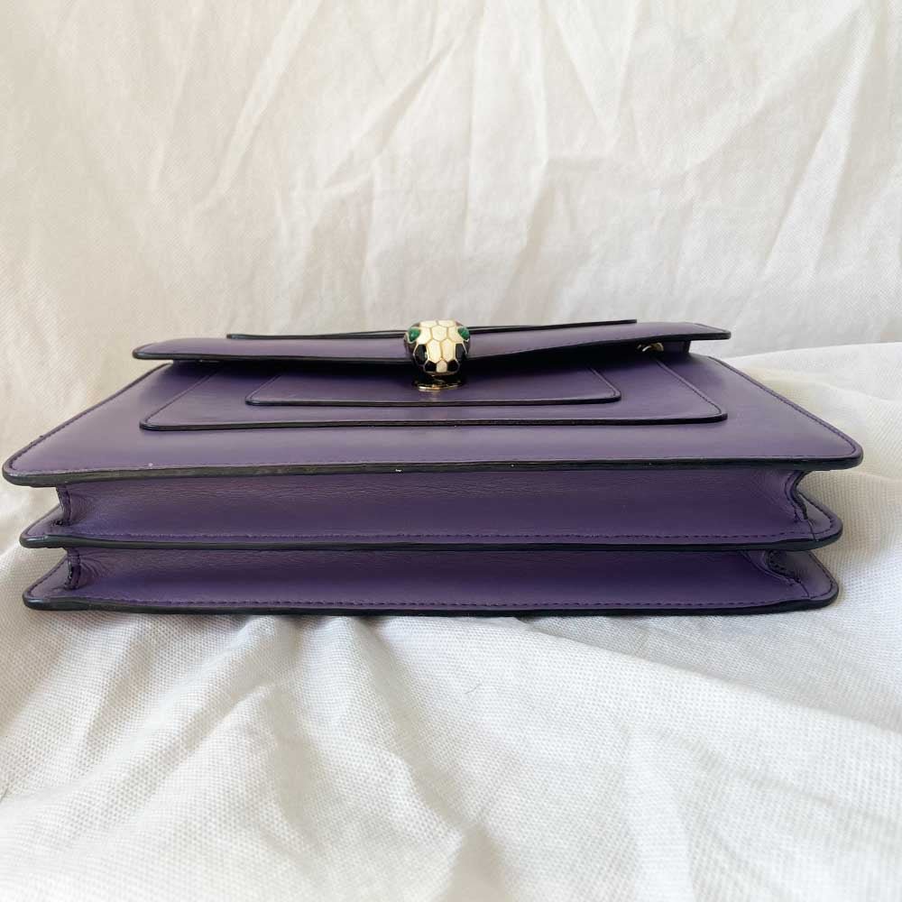 Bvlgari Purple Leather Medium Serpenti Forever Shoulder Bag - BOPF | Business of Preloved Fashion