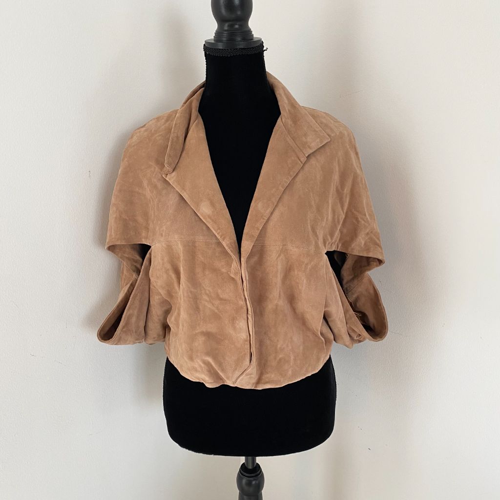 By Mylene Birger tan leather short vest jacket - BOPF | Business of Preloved Fashion