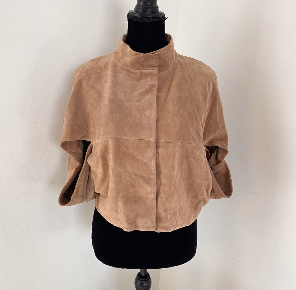 By Mylene Birger tan leather short vest jacket - BOPF | Business of Preloved Fashion