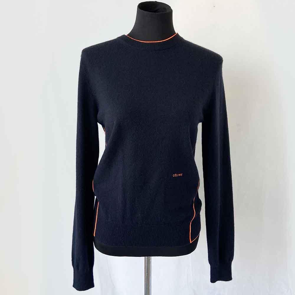 Celine Black and Orange Cashmere Jumper - BOPF | Business of Preloved Fashion