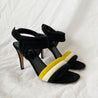 Celine Black and Yellow Suede Sandal Heels. 41 - BOPF | Business of Preloved Fashion
