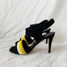 Celine Black and Yellow Suede Sandal Heels. 41 - BOPF | Business of Preloved Fashion