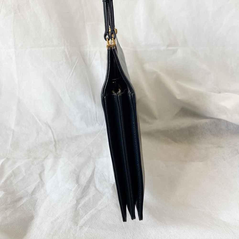 Celine Black Leather Medium Clasp Top Handle Bag - BOPF | Business of Preloved Fashion