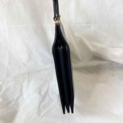 Celine Black Leather Medium Clasp Top Handle Bag - BOPF | Business of Preloved Fashion