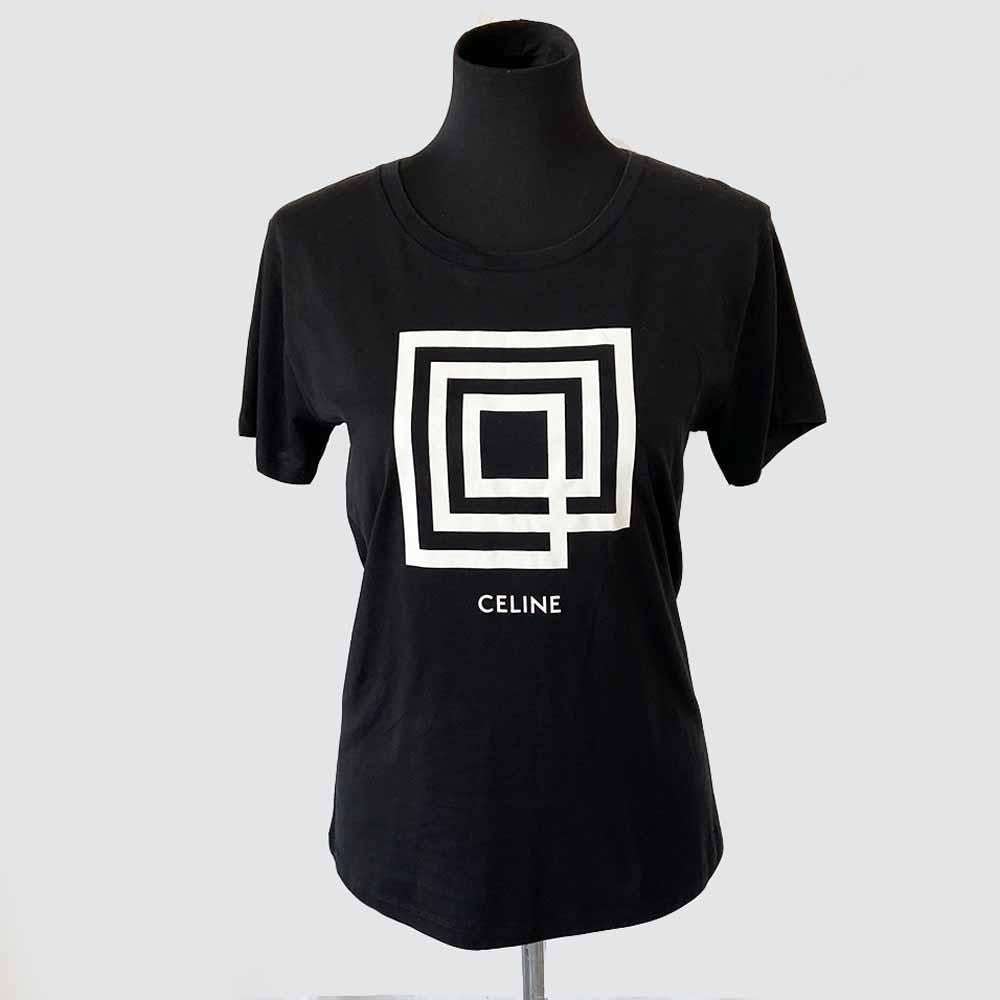 Celine White Logo T Shirt - BOPF