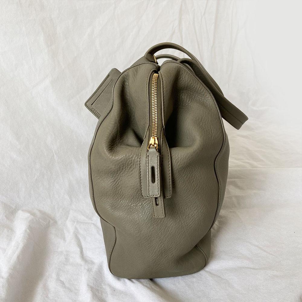 Celine Grey Leather Large Top Handle Bag - BOPF | Business of Preloved Fashion